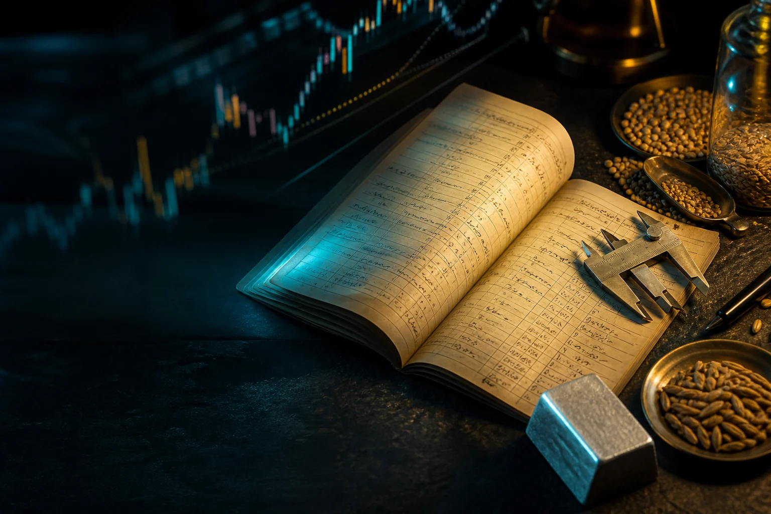 Commodity ledger and market analysis tools